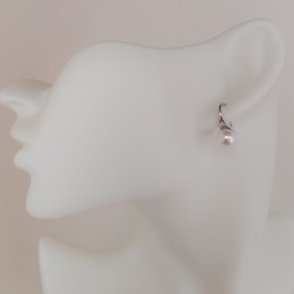 Pretty Pearl Drop Earrings Sterling Silver Mix, Versatile, Special Event, Office - Picture 2 of 3